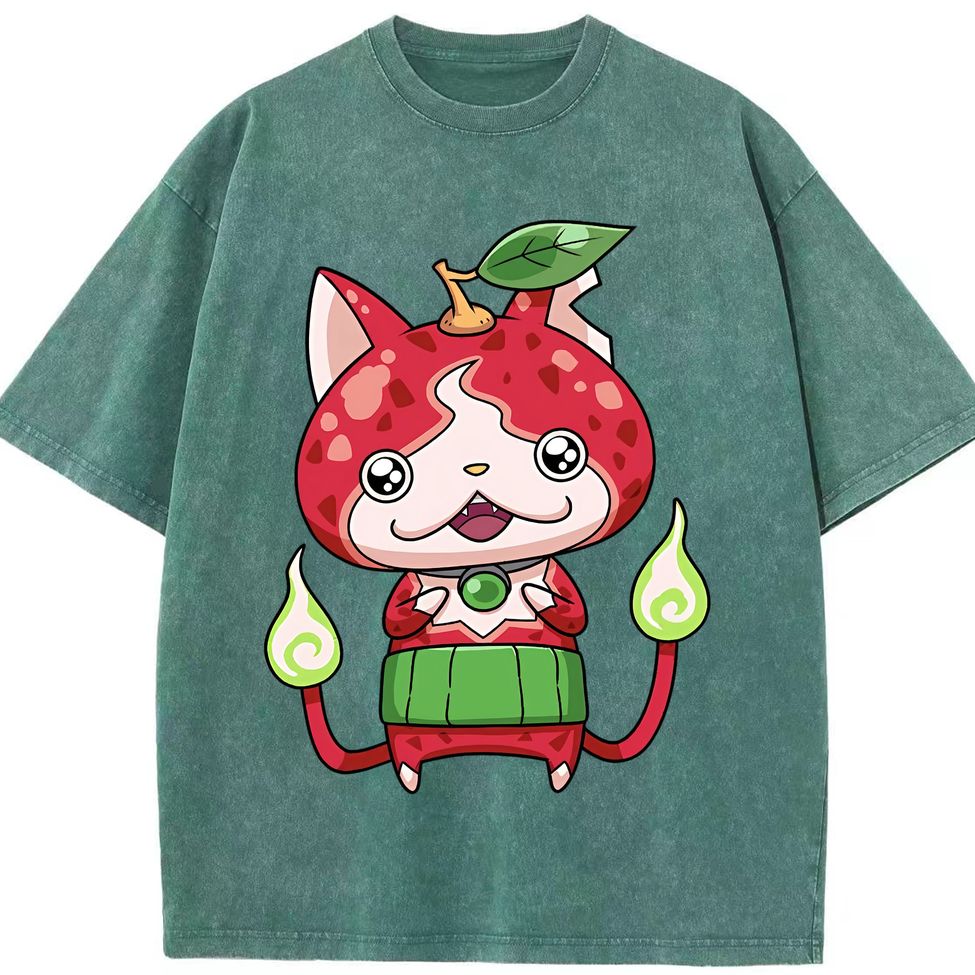 （画像用） 妖怪ウォッチ Yo-kai Watch 綿100% ヴィンテージ風 半袖Tシャツ（フロントプリント）